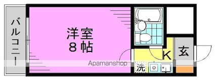 東京都杉並区梅里１丁目[1K/20m2]の間取図