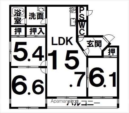 クレセールの間取り写真