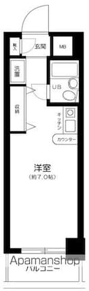ジュエリー世田谷[1R/18m2]の間取図