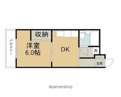 フォレストハイツ[1DK/28.09m2]の間取図