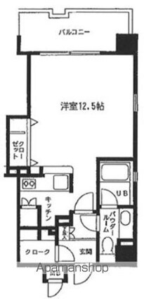 アクロス目黒[1K/36.92m2]の間取図