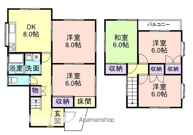 岩出市山田の戸建ての間取り