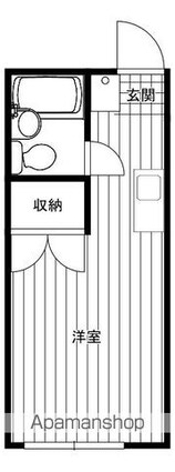 パークハイツ中島Ⅱ[1R/17m2]の間取図