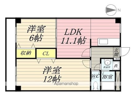 サン・エクセレンス[2LDK/62.37m2]の間取図
