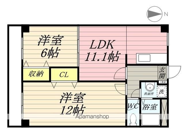 サン・エクセレンス[2LDK/62.37m2]の間取図