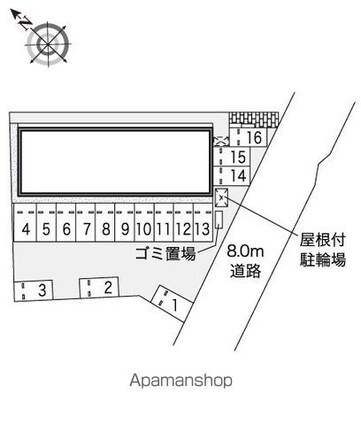 レオネクストＳＡＤＡ１[1K/23.61m2]の配置図