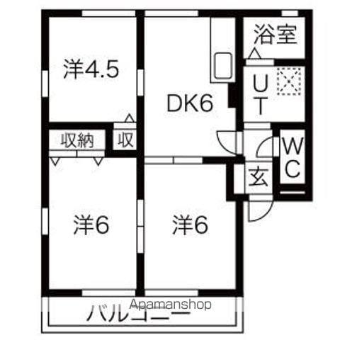 N.H ラッキーハイツA棟の間取り写真