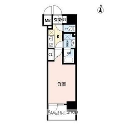 アビタ住吉[1K/25.12m2]の間取図