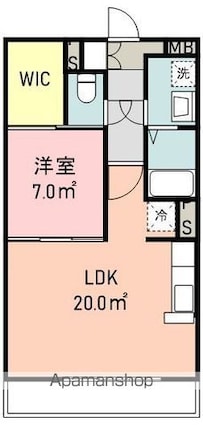 パルイースト[1LDK/40.48m2]の間取図