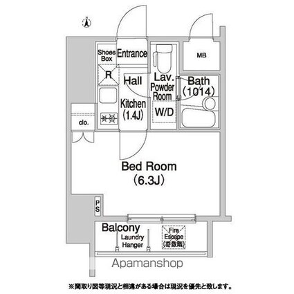 コンフォリア押上[1K/20m2]の間取図