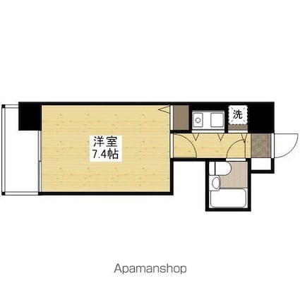 朝日プラザ横川駅前[1K/21.57m2]の間取図