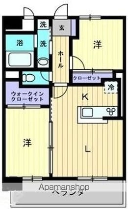 香川県高松市錦町１丁目[2LDK/54.08m2]の間取図