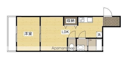 広島県広島市中区光南５丁目[1LDK/31.14m2]の間取図