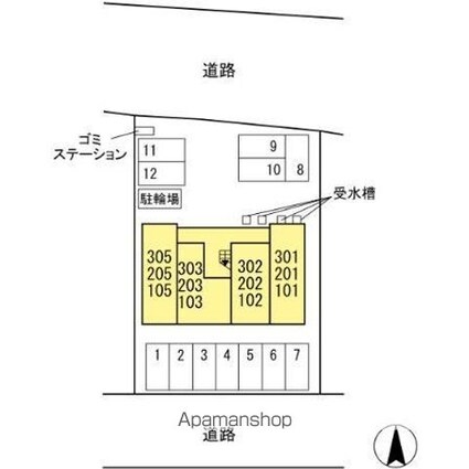 シジエーム太田[1LDK/36.95m2]の配置図