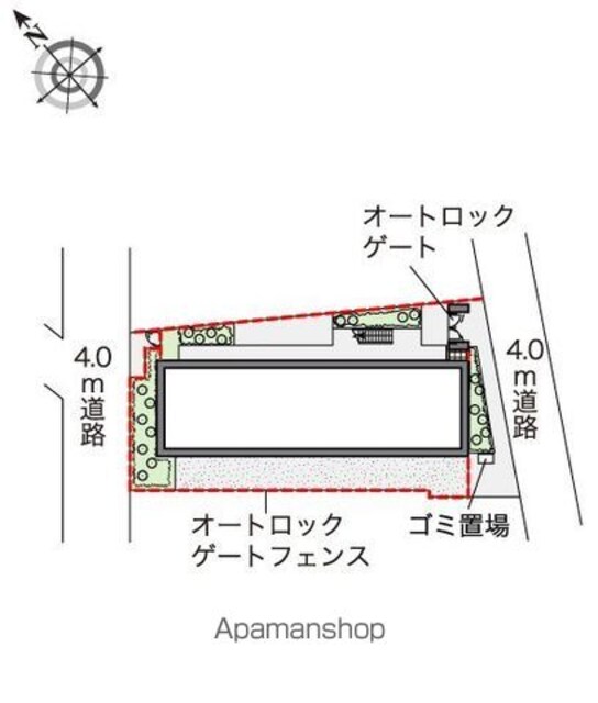 レオパレスエクセレンス[1K/20.28m2]の配置図