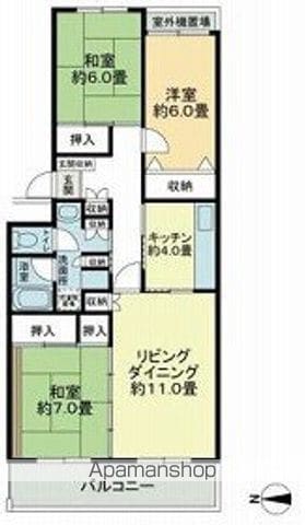 テレパレス船橋三咲B棟の間取り写真