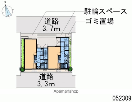レオネクストまどか[1K/26.56m2]の配置図