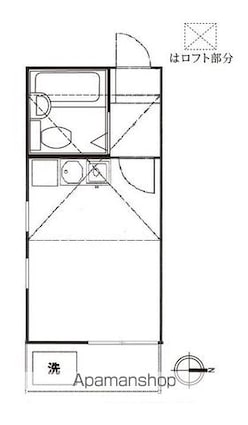 コーポマリーナ上野毛[1R/11.98m2]の間取図