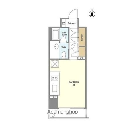 コートブランシェＡＰ[1R/25.43m2]の間取図
