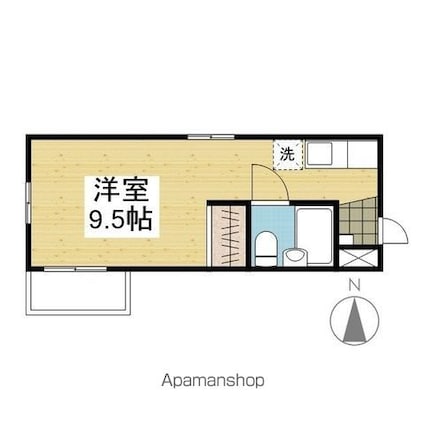 マンションＨＡＭ清水町[1R/19.86m2]の間取図