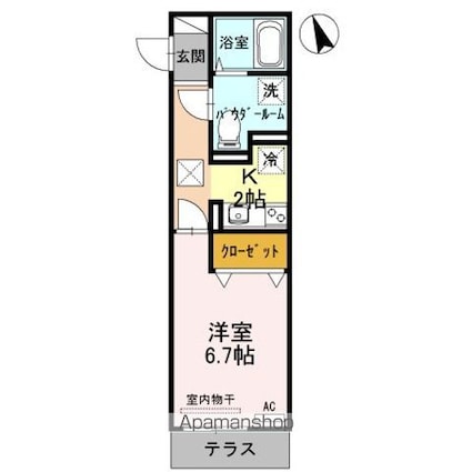 ポートサイドヴィラ　Ⅰ[1K/27.84m2]の間取図