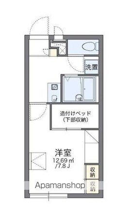 レオパレス向日葵[1K/21.81m2]の間取図