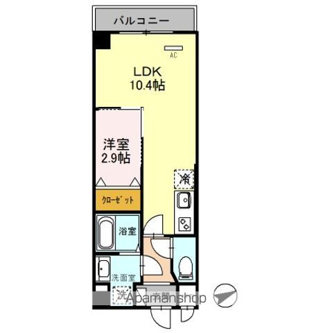 荒川区荒川のマンションの間取り