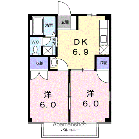 コーポ新町の間取り写真
