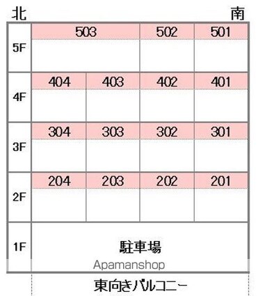 Ｙ’ｓコート朝生田[1K/23.49m2]の配置図