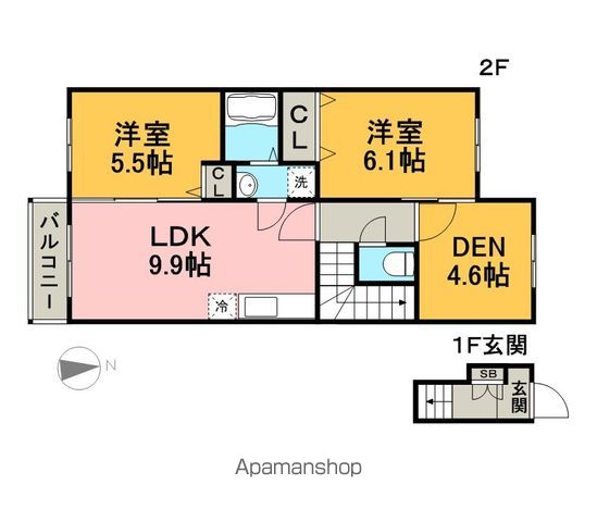 エフ筥松の間取り