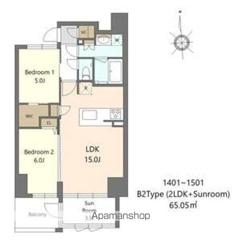 SーRESIDENCE谷町六丁目ALOの間取り写真