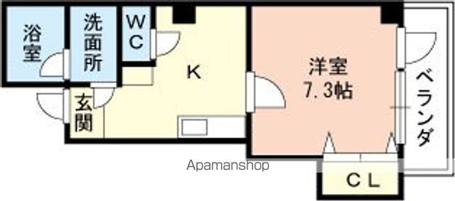和歌山県和歌山市吉田[1K/26.8m2]の間取図