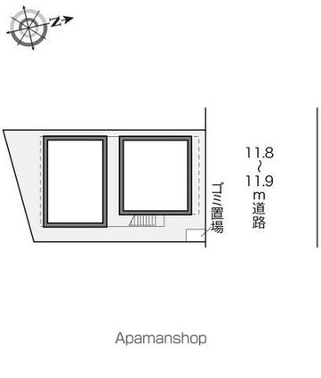 レオパレス西町[1K/19.87m2]の配置図