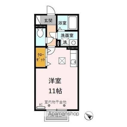 アバンテ[1R/30.03m2]の間取図