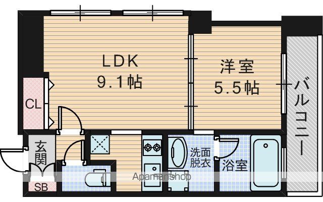 アーバンフラッツ西中島の間取り写真