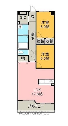 Ａｐｒｅｃｉｏ[2LDK/70.26m2]の間取図