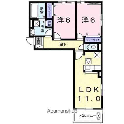 ルミライズ[2LDK/54.65m2]の間取図