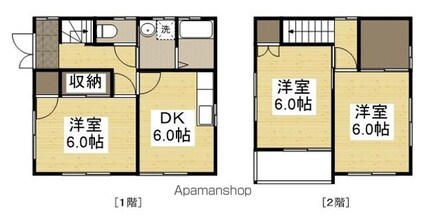 藤井ハイツ南蔵王Ａ[3SDK/62.1m2]の間取図