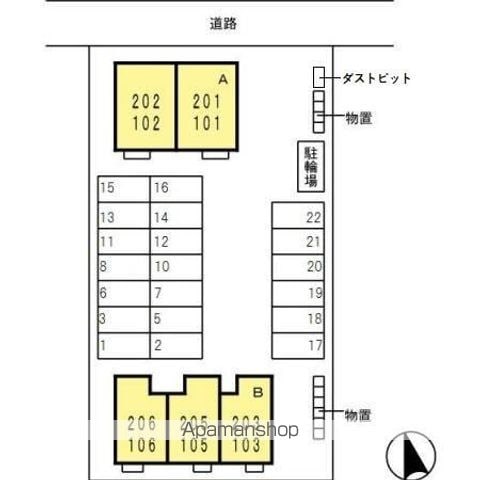 セジュール三松　Ｂ 105 ｜ 岐阜県岐阜市茜部本郷２丁目10-1（賃貸アパート1LDK・1階・50.85㎡） その20