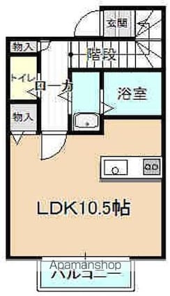 エスベランサ[1R/33.52m2]の間取図