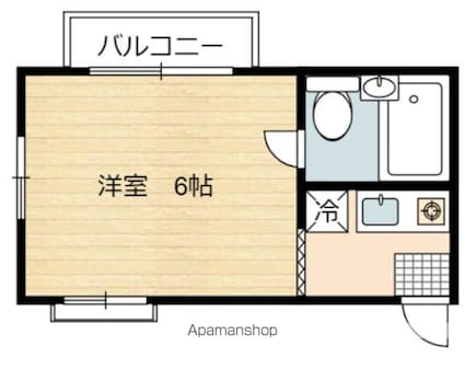 グランコンシェルト[1K/15.84m2]の間取図