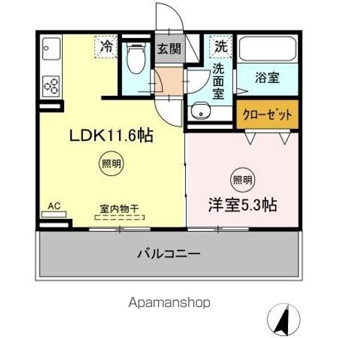 POLONIA WAKAMATSU B棟の間取り写真