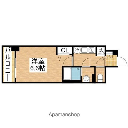 愛知県名古屋市千種区内山３丁目[1K/21.81m2]の間取図