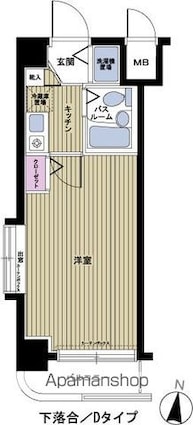 フェニックス下落合[1K/20.07m2]の間取図