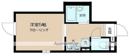 ザ・コートハウス十条ＩＩ[1K/16.87m2]の間取図
