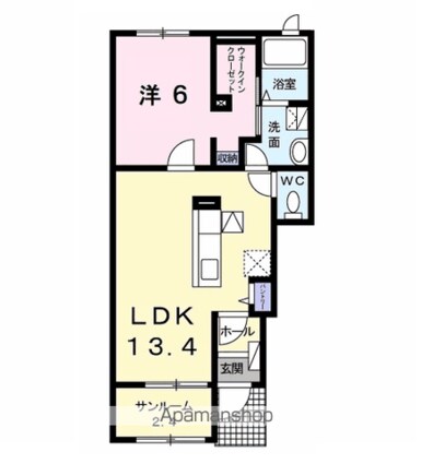 アヴェニュー[1LDK/51.12m2]の間取図