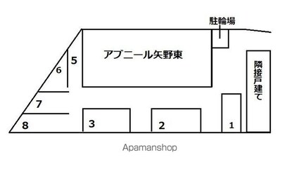 アブニール矢野東[2LDK/54.81m2]の配置図