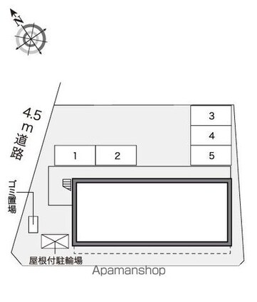 レオパレスグレイス[1K/20.81m2]の配置図