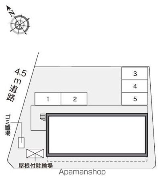レオパレスグレイス[1K/20.81m2]の配置図