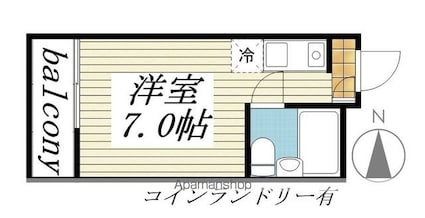 メゾン・ド・マニエール[1R/14.54m2]の間取図